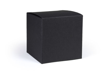 Zwarte kubus karton