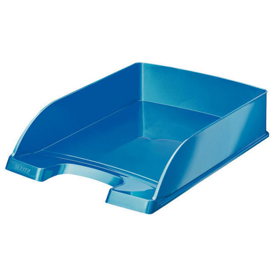 Brievenbak Leitz plus A4 WOW blauw metallic