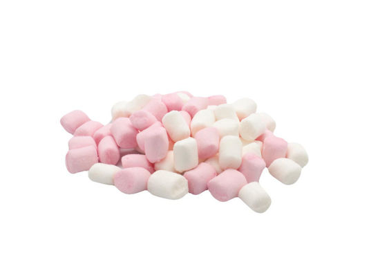 Marshmallow mini tubes wit en roze 