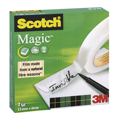Plakband Scotch magic 12mm x 66m 2 rollen