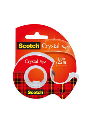 Plakband Scotch crystal dispenser 19mm x 7,5m