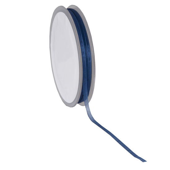 lint organza donkerblauw