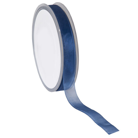 lint organza donkerblauw