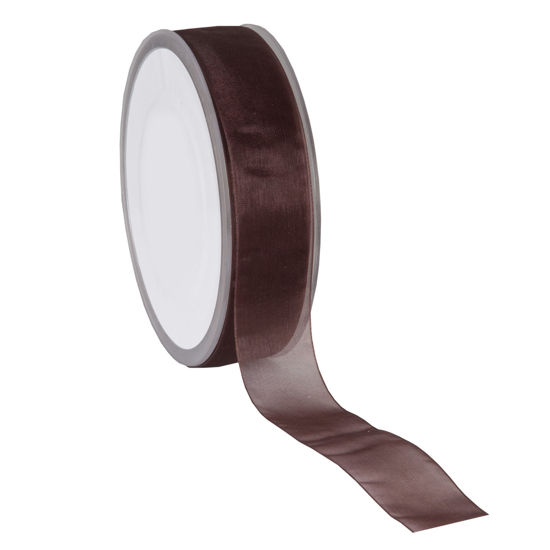 lint organza donkerbruin