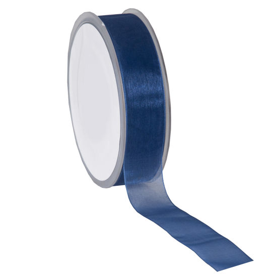 lint organza donkerblauw