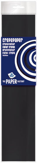 Crêpepapier 250 x 50 cm zwart