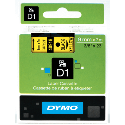 Tape Dymo zwart/geel