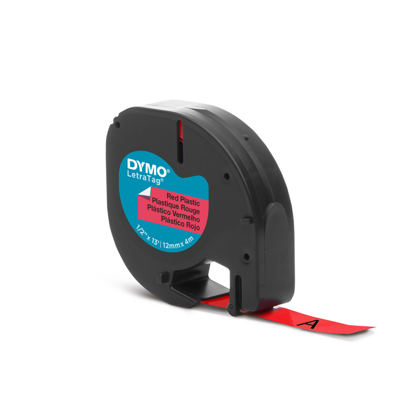Dymo tape PVC rood
