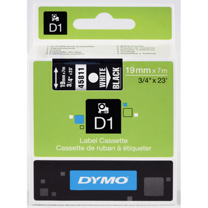 Dymo tape D1 wit/zwart