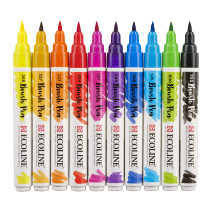 Ecoline brushpen set 10 stuks