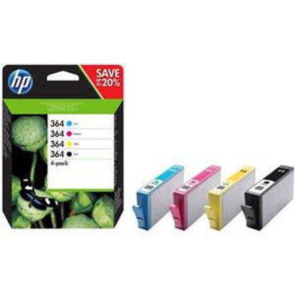 HP inktcardridge 364 combo pack, zwart 6ml, kleuren 3ml