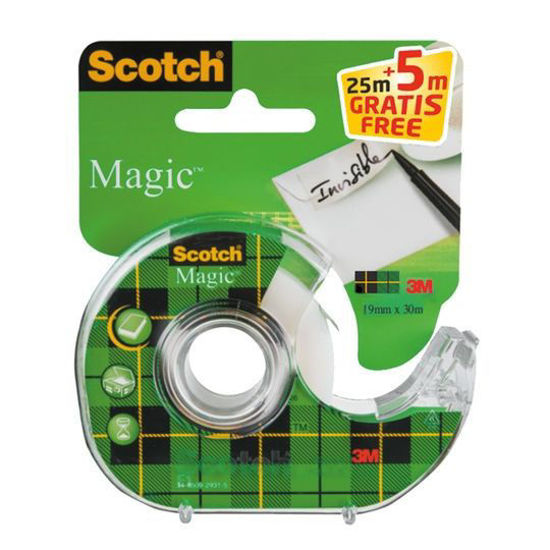 Plakband Scotch magic dispenser 19mm x 25m + 5m GRATIS