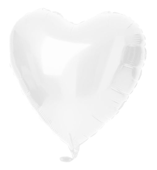 Folieballon hart wit
