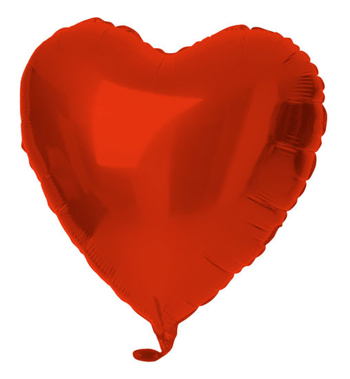 Folieballon hart rood