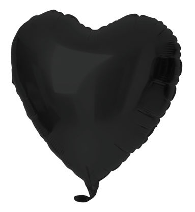 Folieballon hart zwart