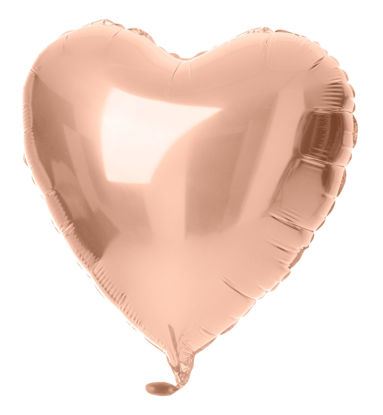 Folieballon hart roze goud