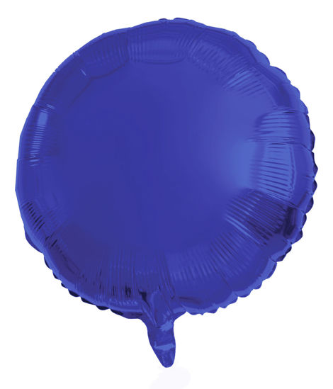 folieballon rond blauw