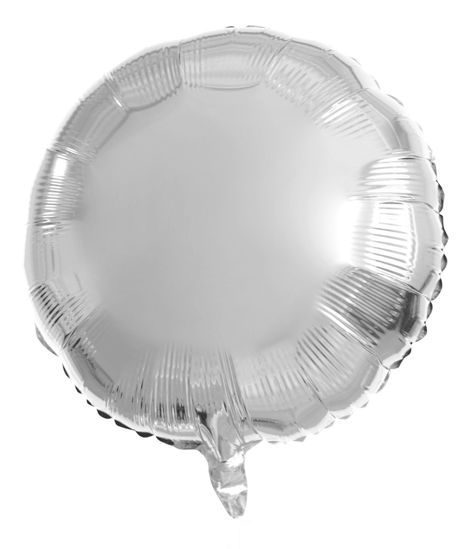 Folieballon rond zilver