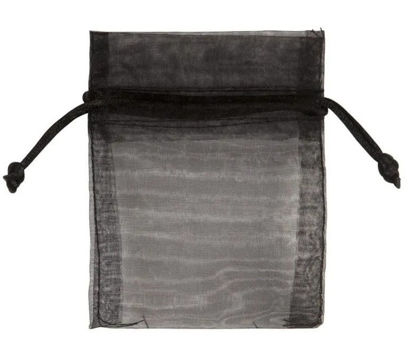 Organza zakje klein zwart