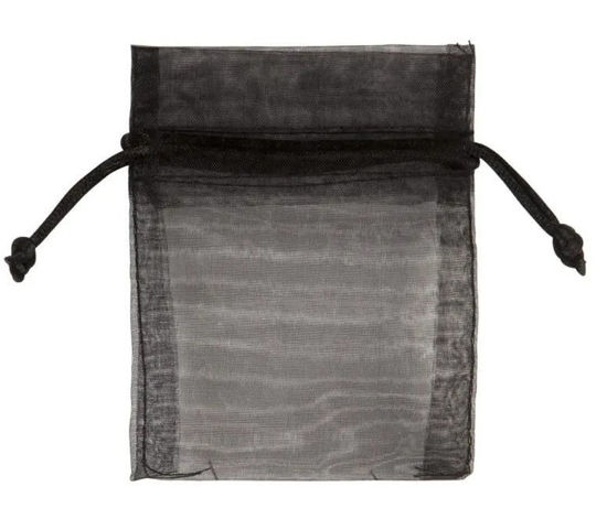 Organza zakje klein zwart