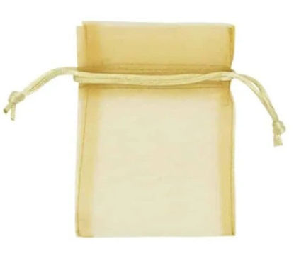 Organza zakje klein goud