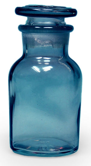 Glazen apotheekflesje silver blue 60ml 