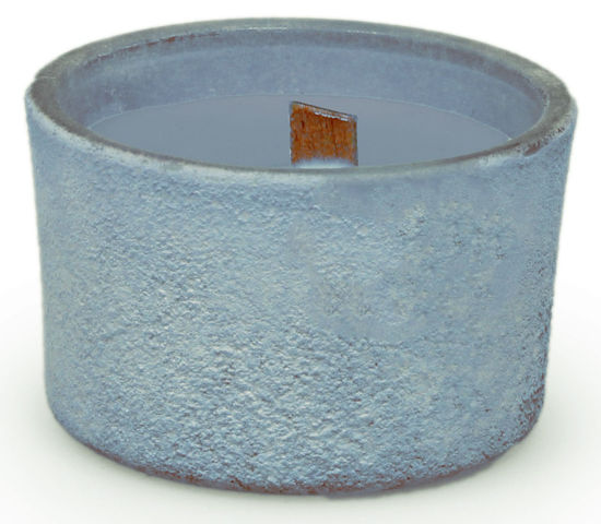 Kaars mini geparfumeerd steen silver blue