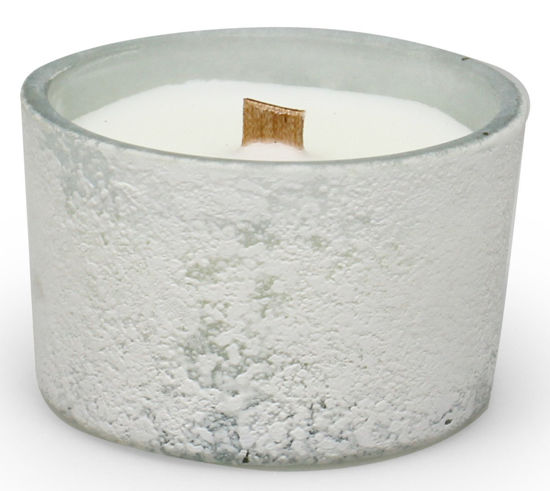Kaars mini geparfumeerd steen wit