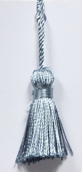 Kwastje silver blue 12 stuks