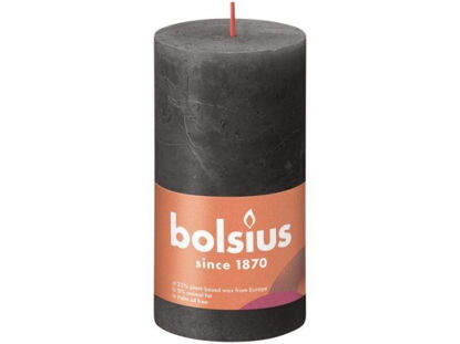 Rustiek stompkaars stormy grey 130/68