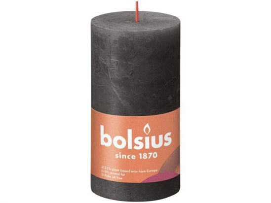 Rustiek stompkaars stormy grey 130/68