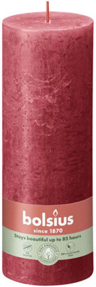 Rustiek stompkaars delicate red 190/68