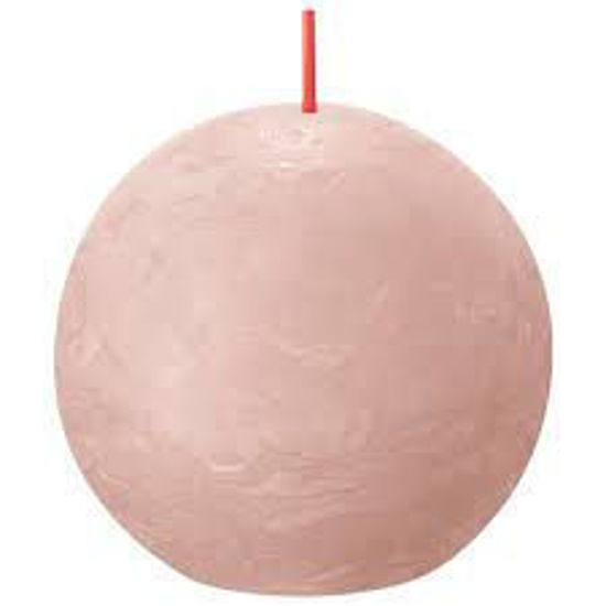 Rustiek bolkaars misty pink Ø76