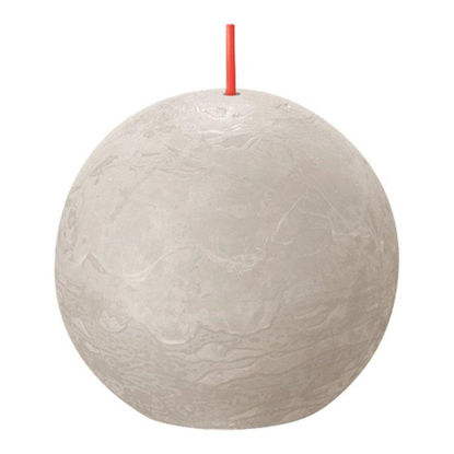 Rustiek bolkaars sandy grey Ø76