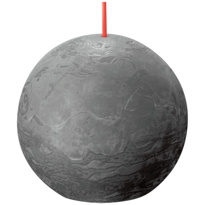 Rustiek bolkaars stormy grey Ø76