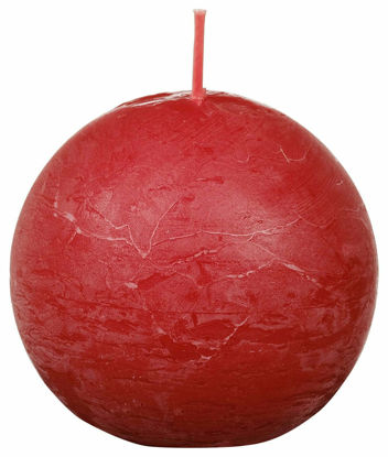 Rustiek bolkaars delicate red Ø76