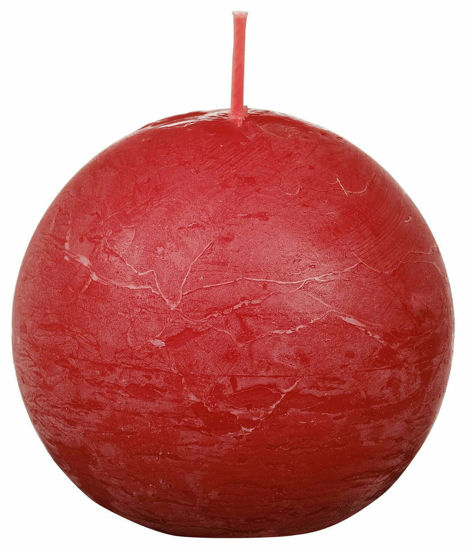 Rustiek bolkaars delicate red Ø76