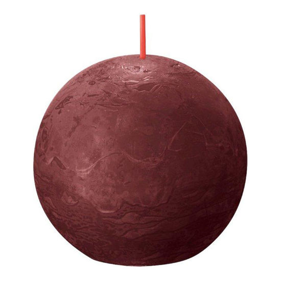 Rustiek bolkaars velvet red Ø76