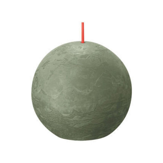 Rustiek bolkaars fresh olive Ø76