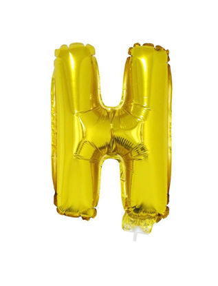 Folieballon letter H goud 41 cm