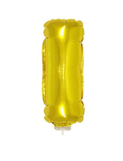 Folieballon letter I goud 41 cm