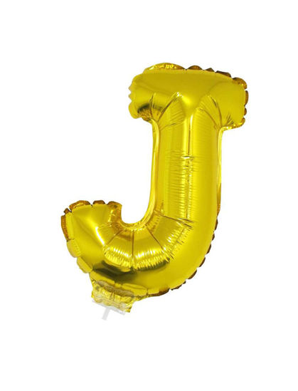 Folieballon letter J goud 41 cm