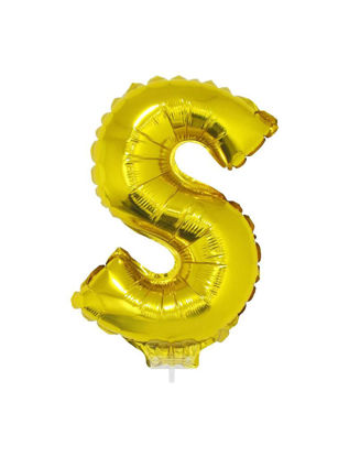 Folieballon letter S goud 41 cm