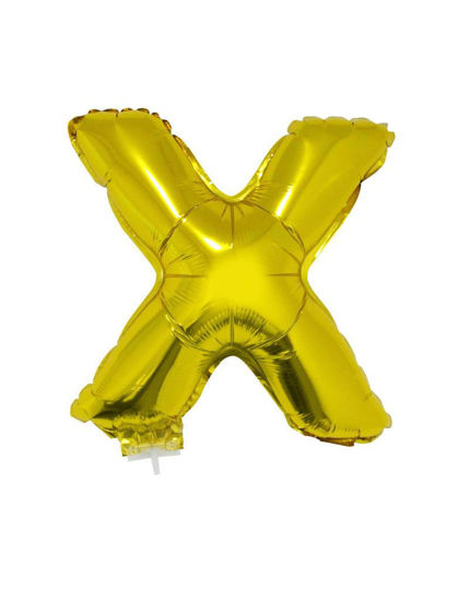 Folieballon letter X goud 41 cm
