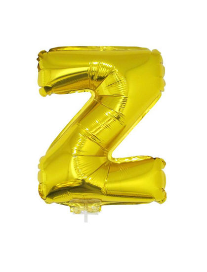 Folieballon letter Z goud 41 cm