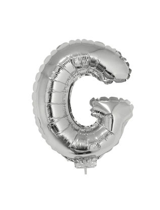 Folieballon letter G zilver 41 cm
