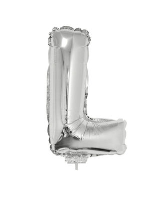 Folieballon letter L zilver 41 cm