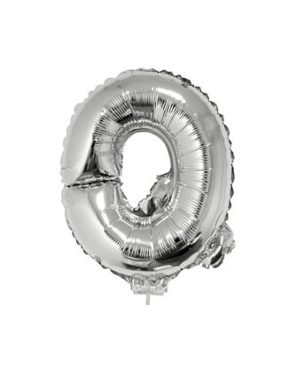 Folieballon letter Q zilver 41 cm