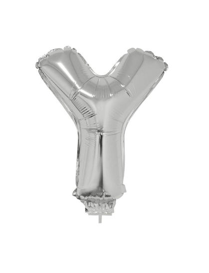 Folieballon letter Y zilver 41 cm