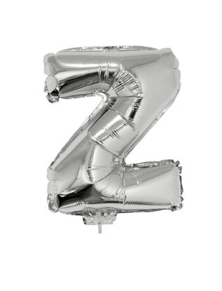 Folieballon letter Z zilver 41 cm